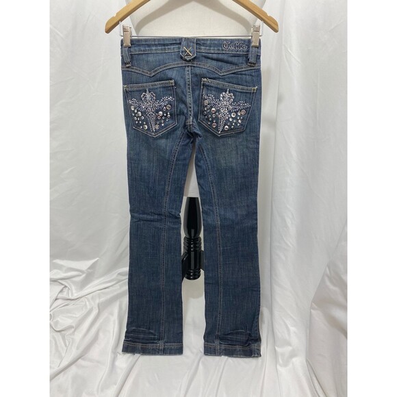 Cello Woman’s Jean's Blue Denim Straight Slim Leg 5-Pocket Size 0 x 32 - Picture 5 of 12
